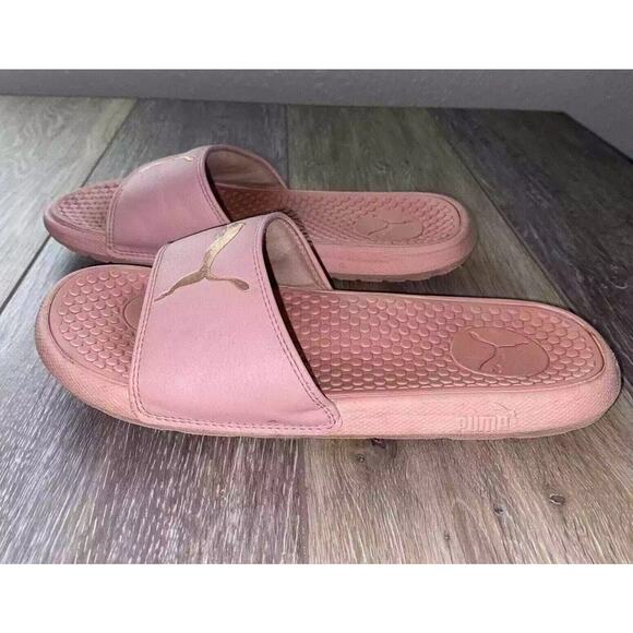 Puma Women's US Size 6 Cool Cat Cloud Pink Rose Gold Slides Slipper Shoes - Picture 5 of 11